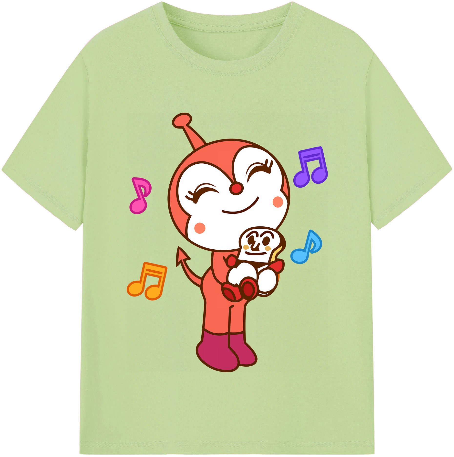 （画像用） アンパンマン Anpanman 綿100％半袖Tシャツ（フロントプリント）